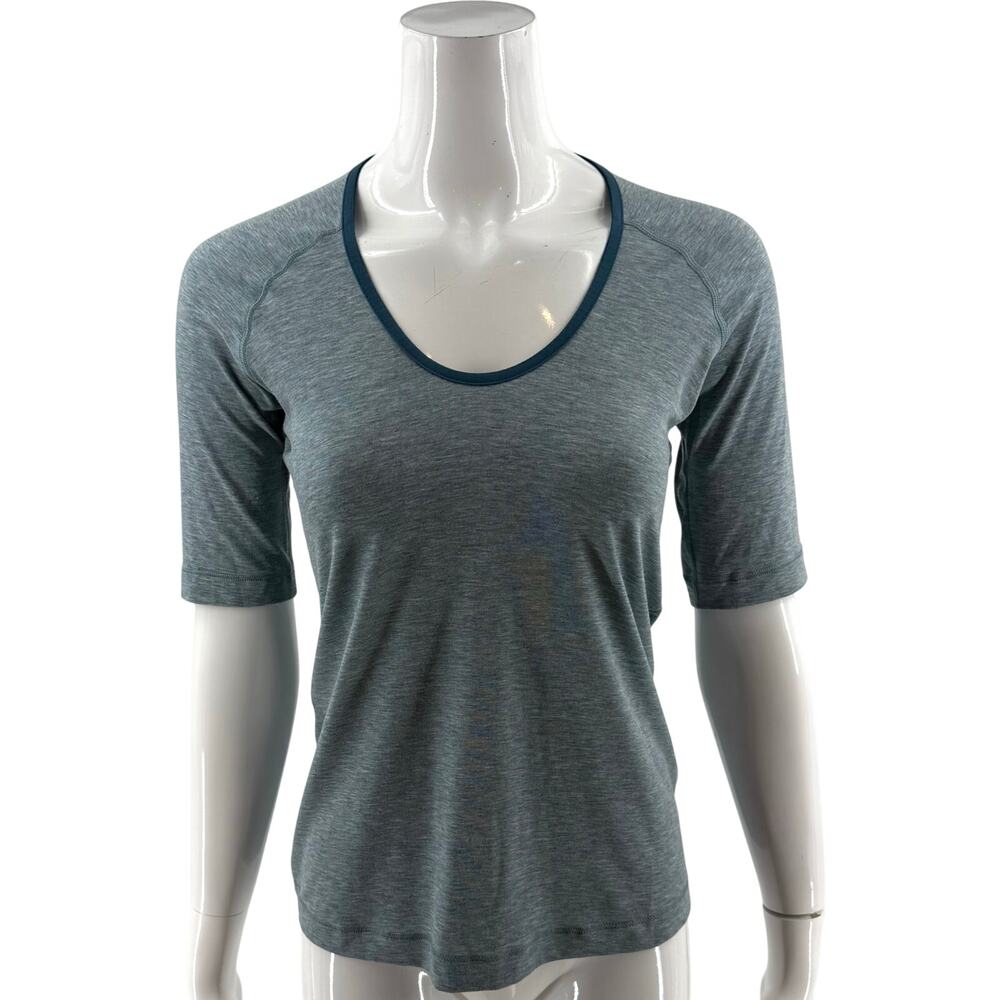 Nike Pro Half Sleeve Tee Shirt Top Womens Athletic Teal Blue Workout